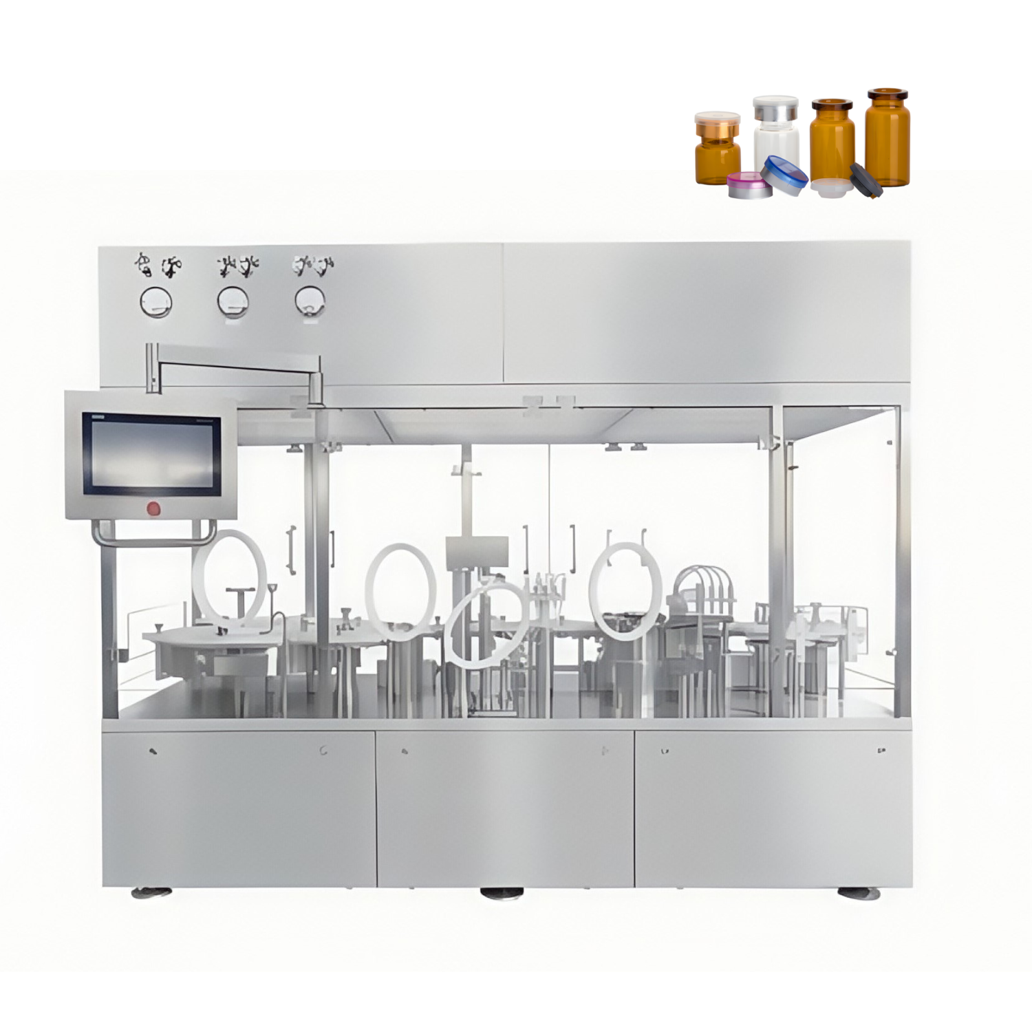 Vial Filling, stoppering And Capping Machine